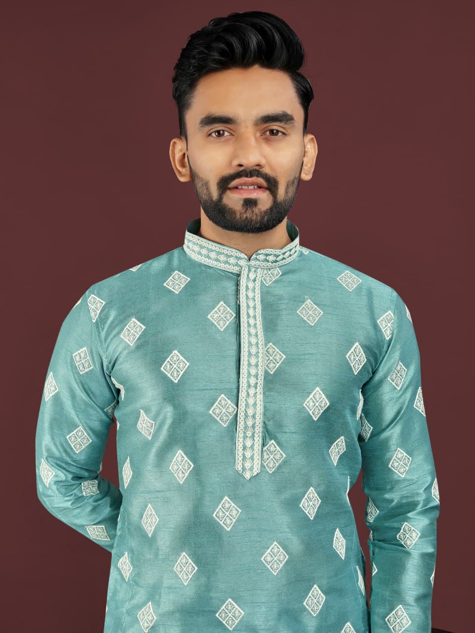 Premium Mono Silk Kurta for Men