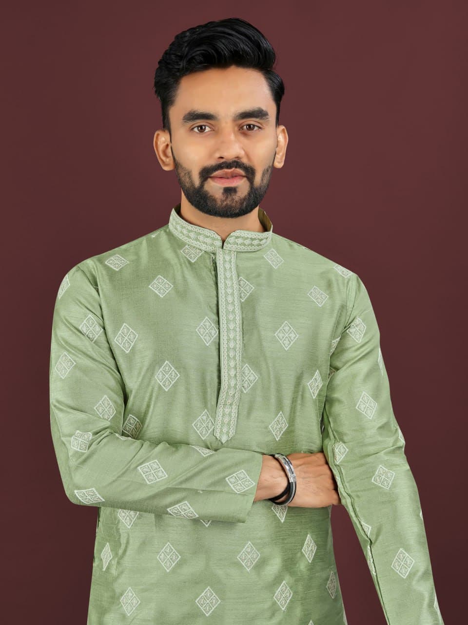 Premium Mono Silk Kurta for Men