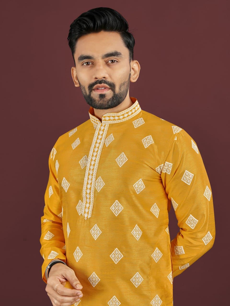 Premium Mono Silk Kurta for Men