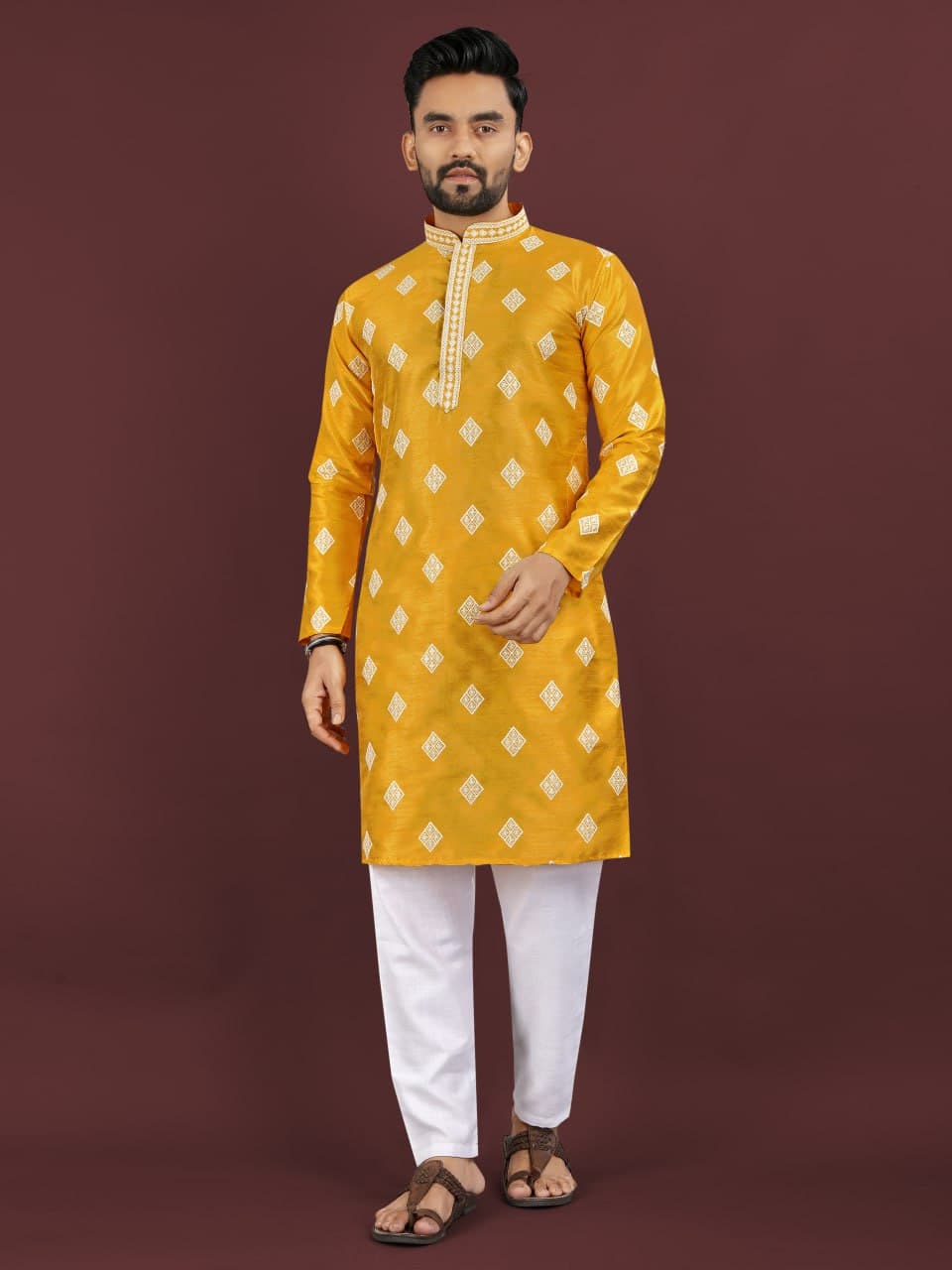 Premium Mono Silk Kurta for Men