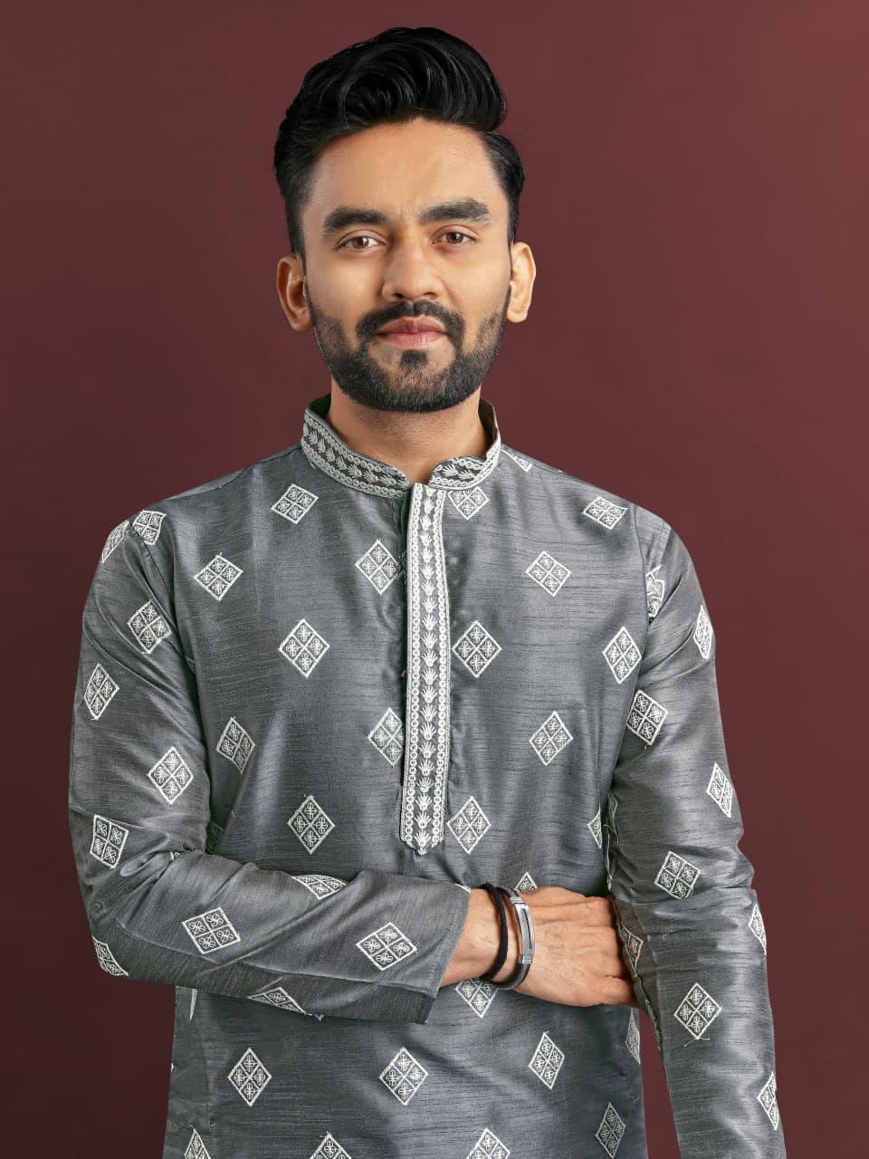 Premium Mono Silk Kurta for Men