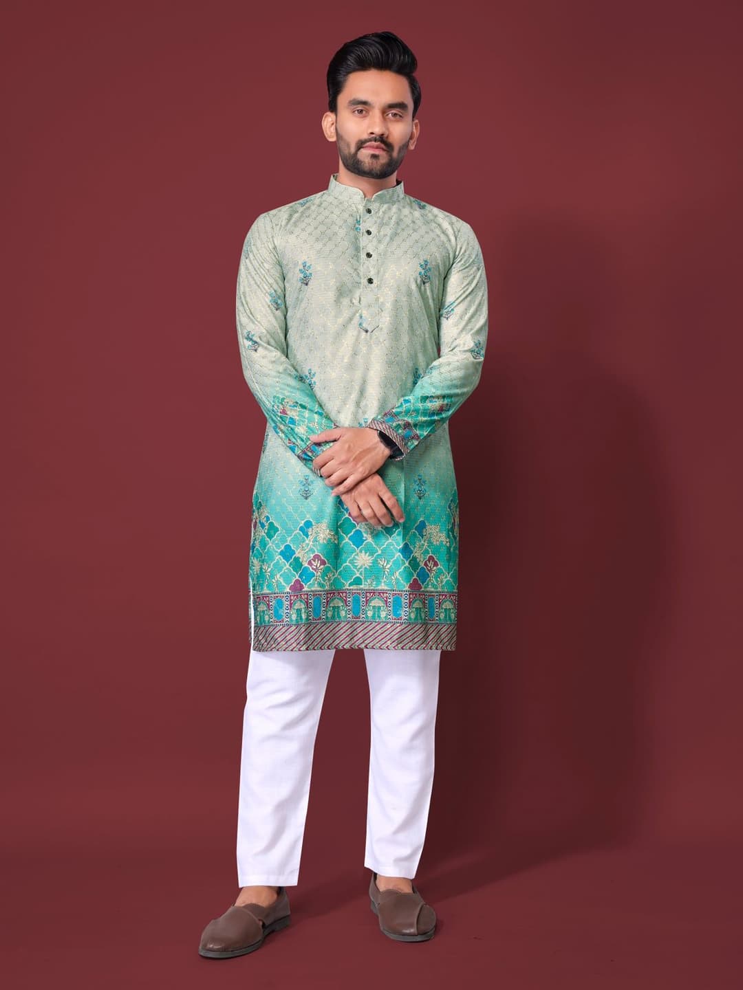  Grey Cloud Kurta Pajama Set