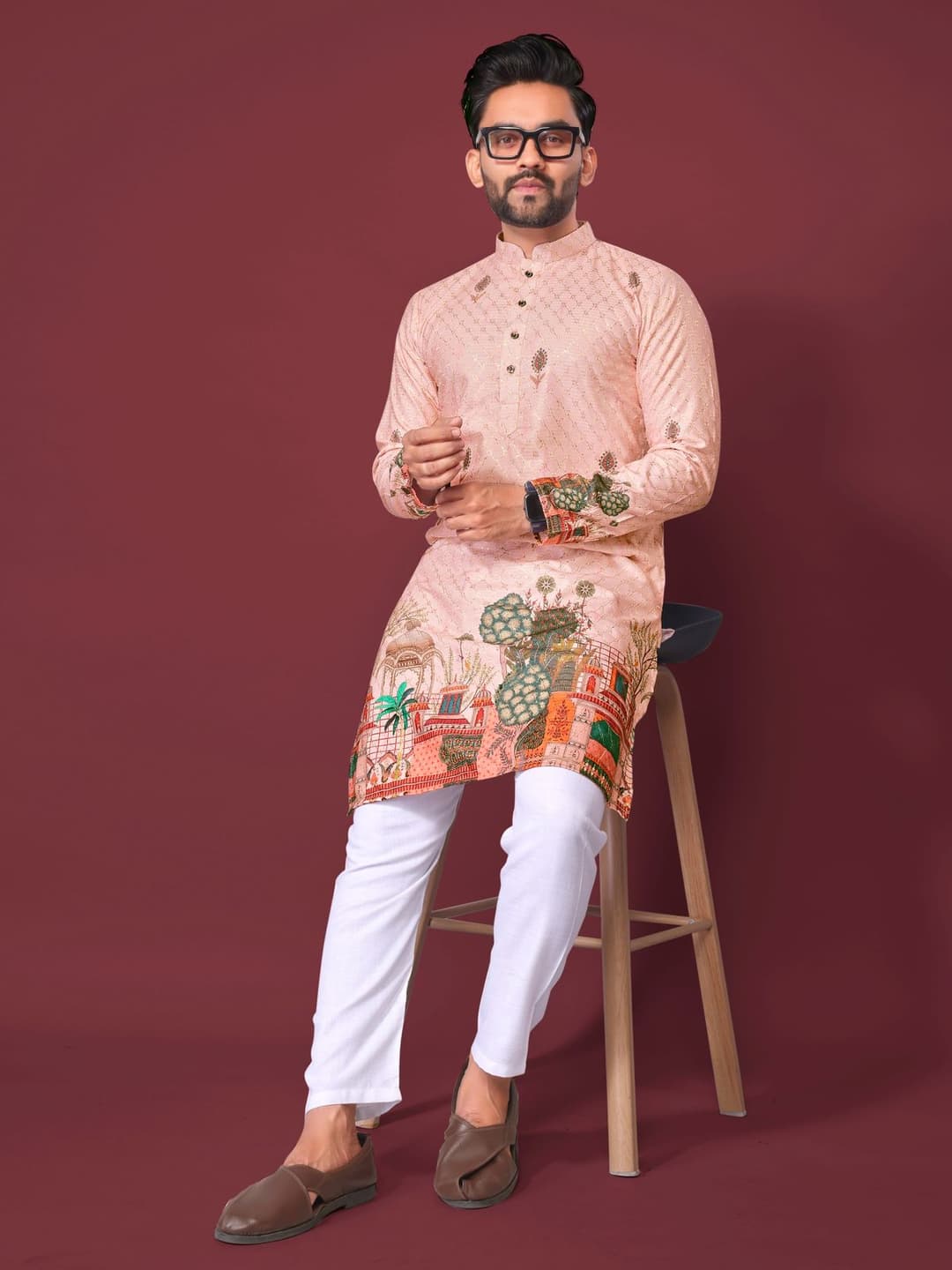 Rose Pink Kurta Pajama Set
