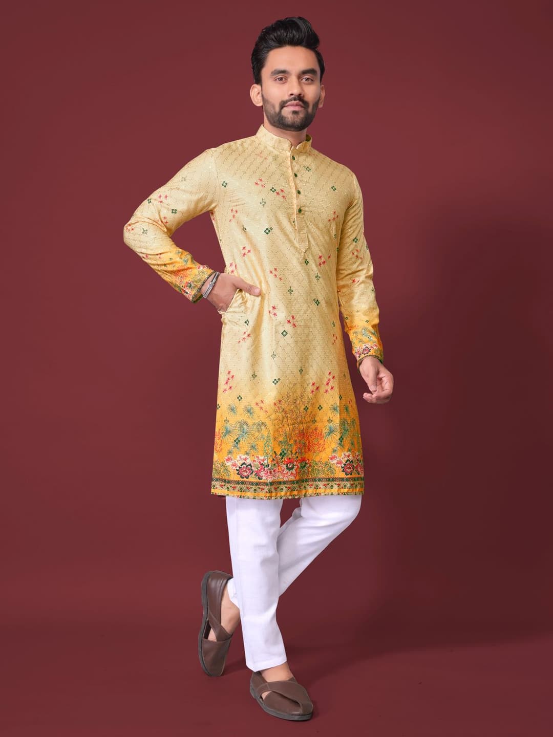 Yellow Kurta Pajama Set