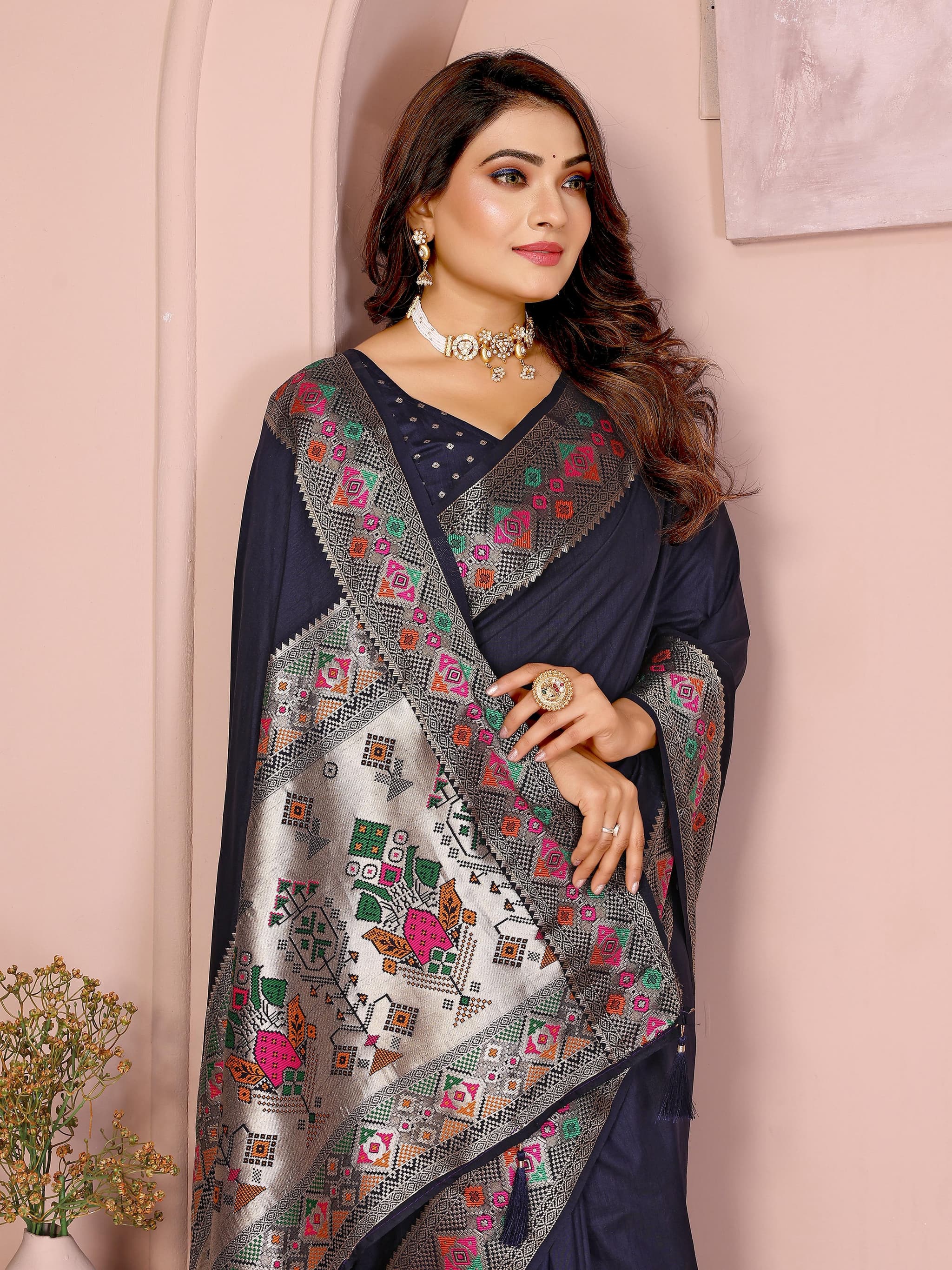 Blue Paithani Silk Saree