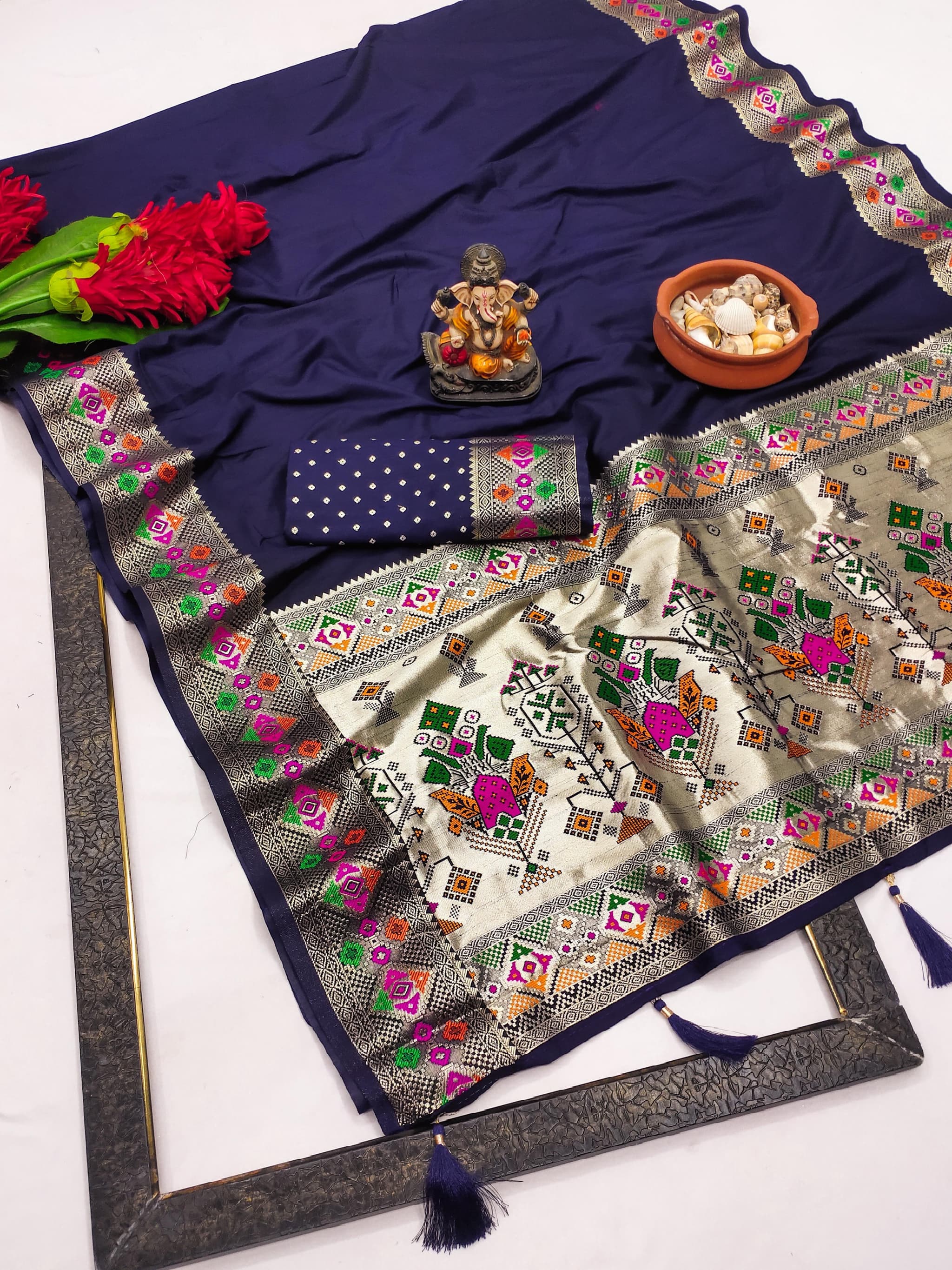 Blue Paithani Silk Saree