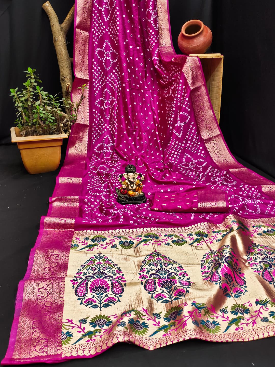 Pink Kanjivaram Border Kanjivaram Silk Saree