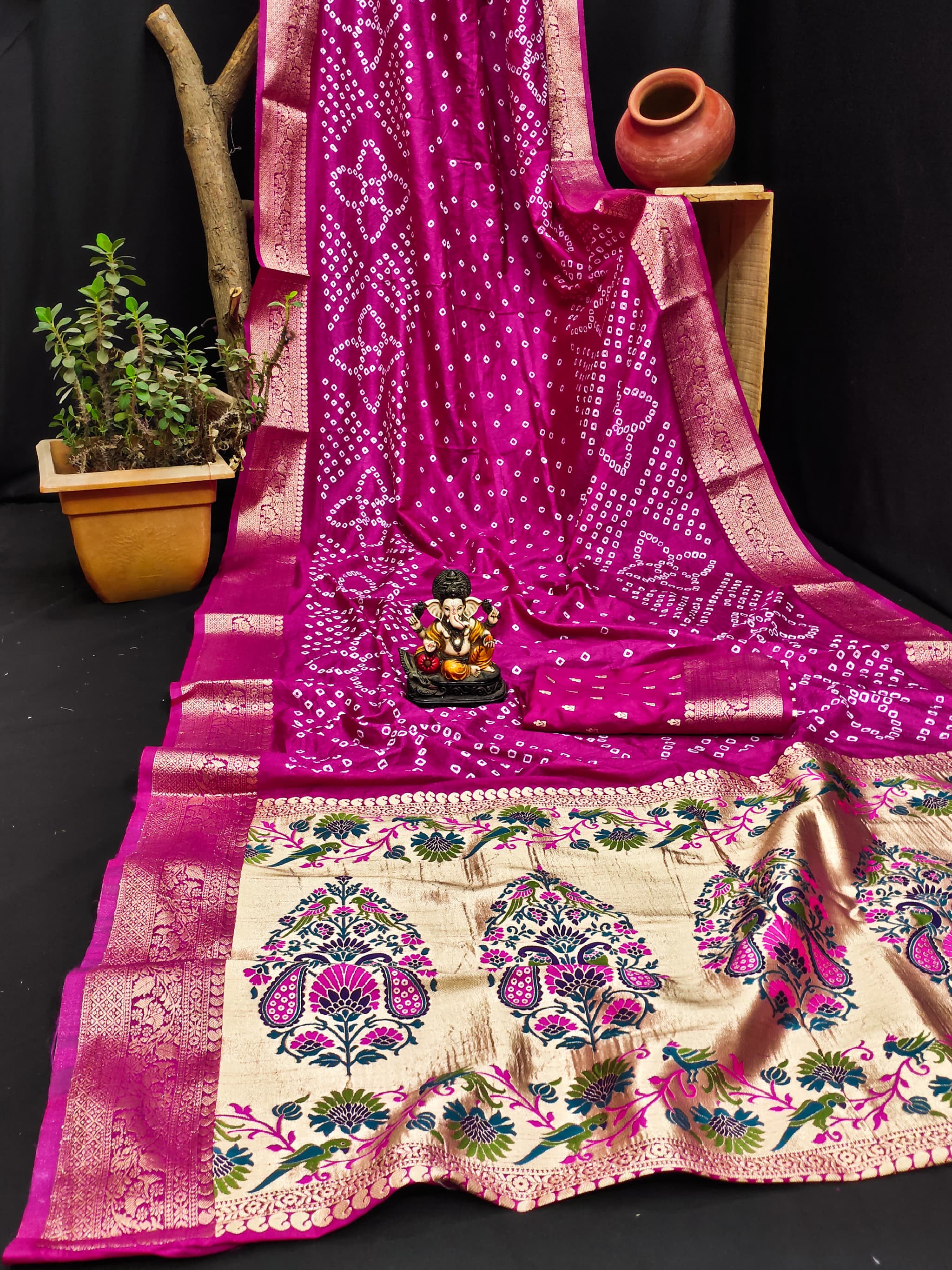 Pink Kanjivaram Border Kanjivaram Silk Saree