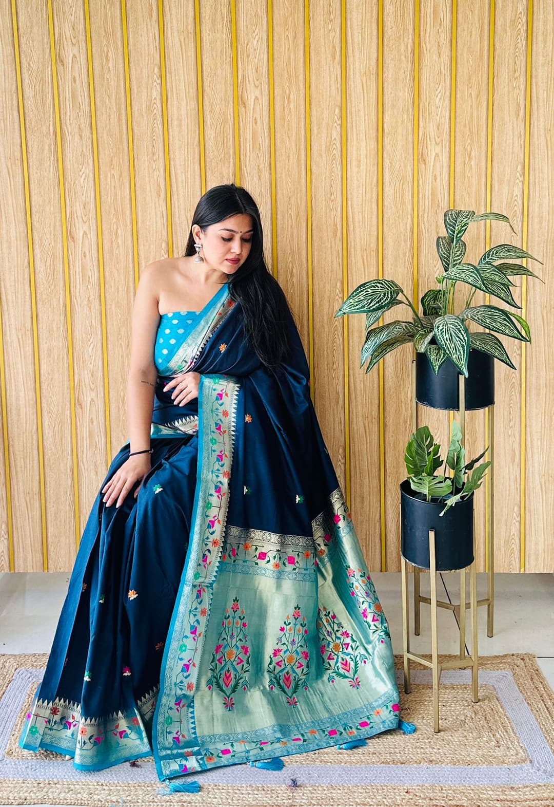 Blue Paithani Soft Silk Saree