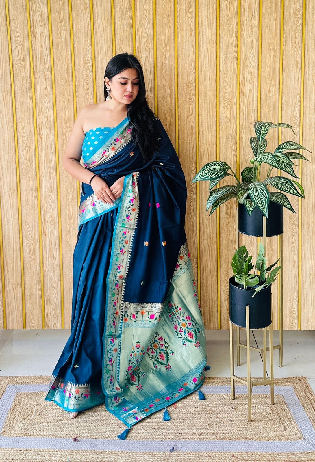 Blue Paithani Soft Silk Saree